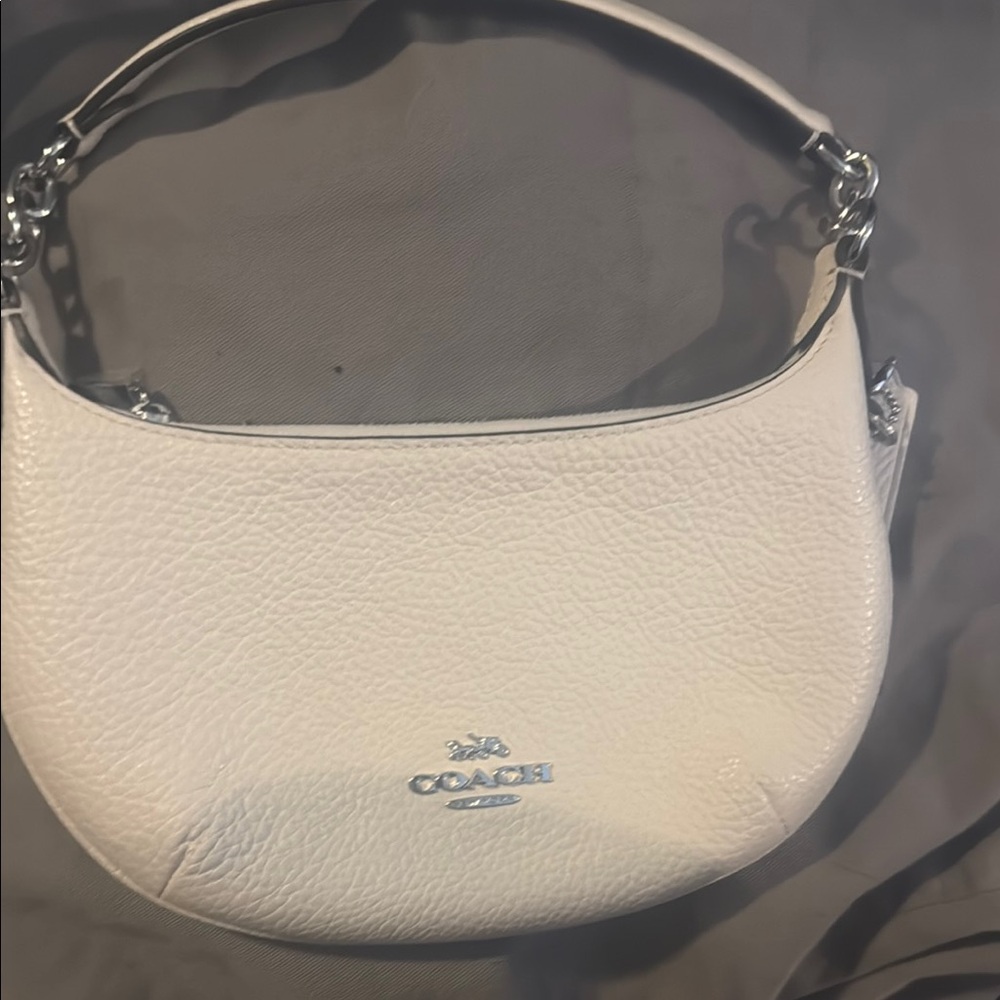 Coach White Leather Shoulder Bag